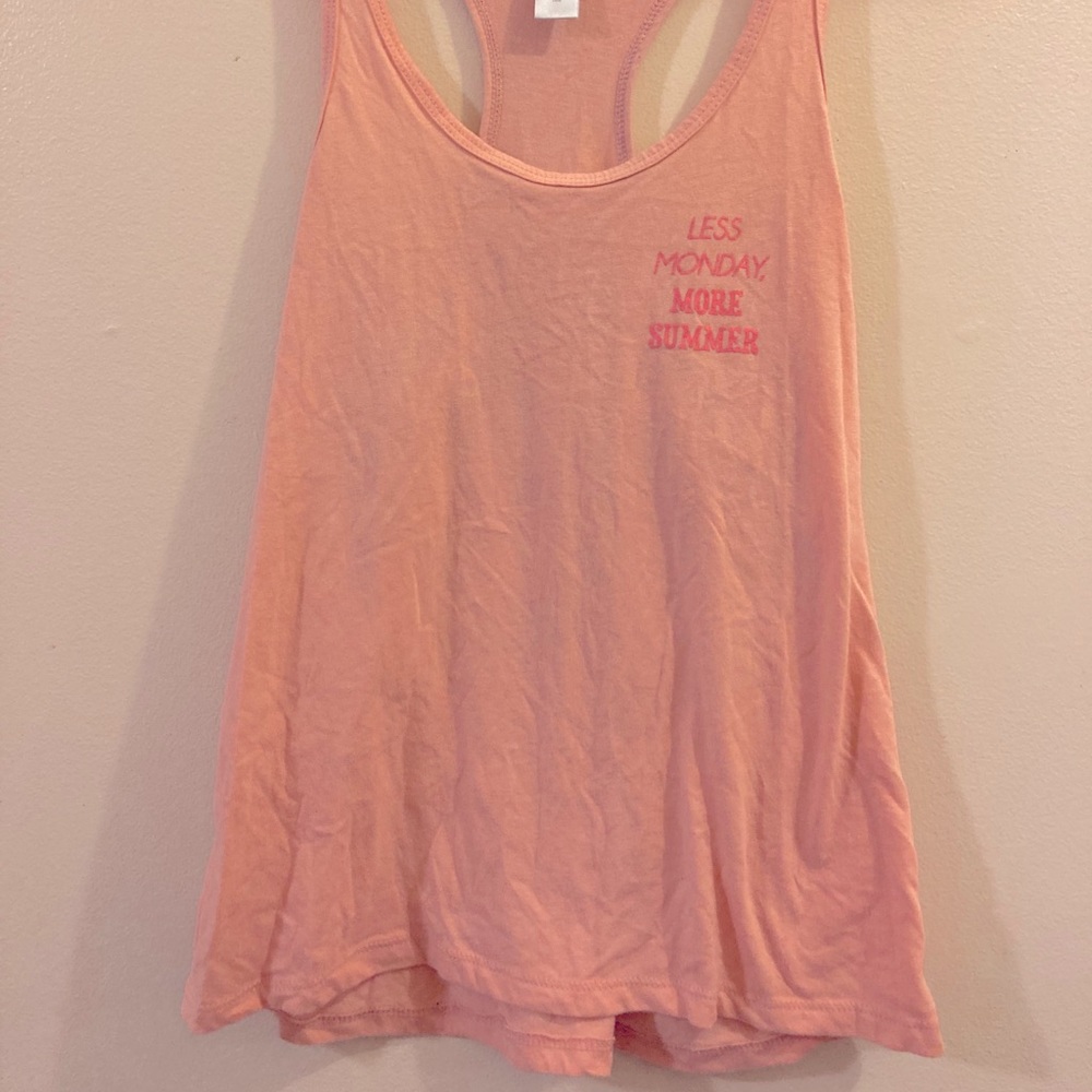 Just Be... Pink Racerback Graphic Tank